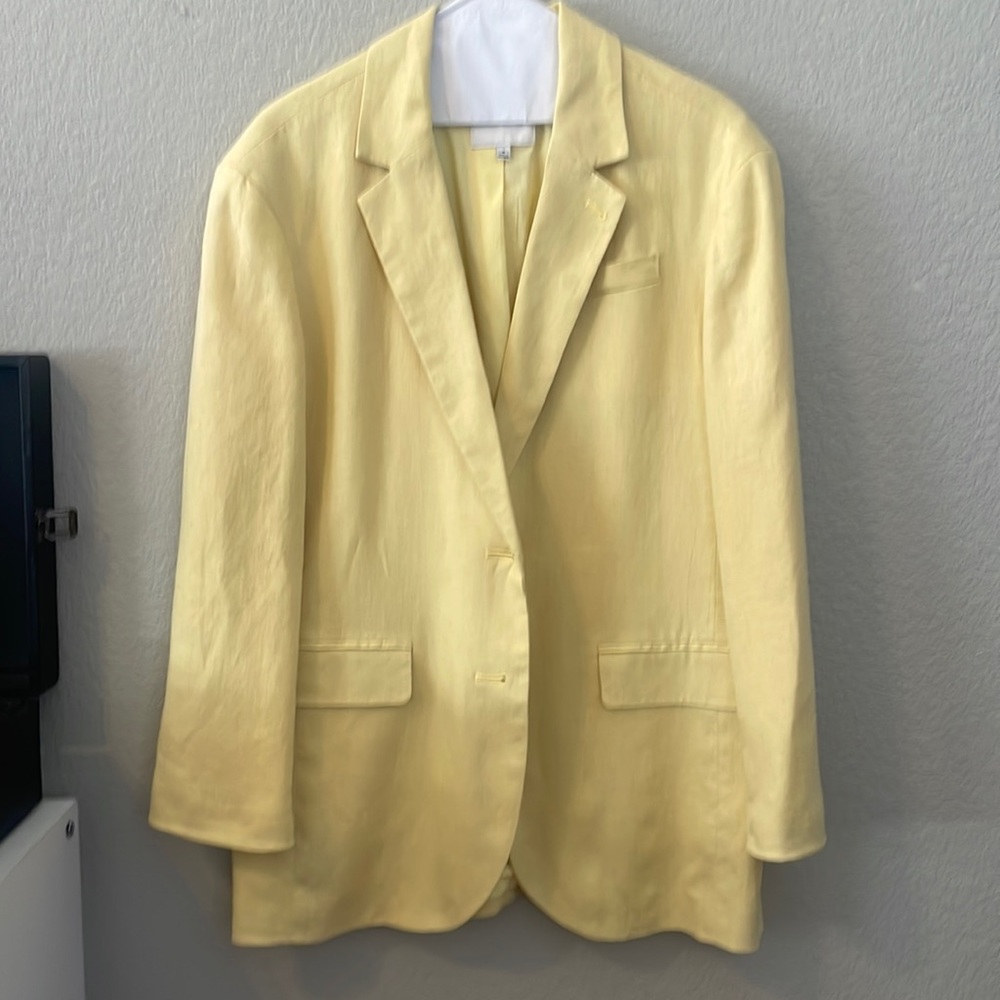 Size Medium Madewell Pale Yellow Linen Blazer